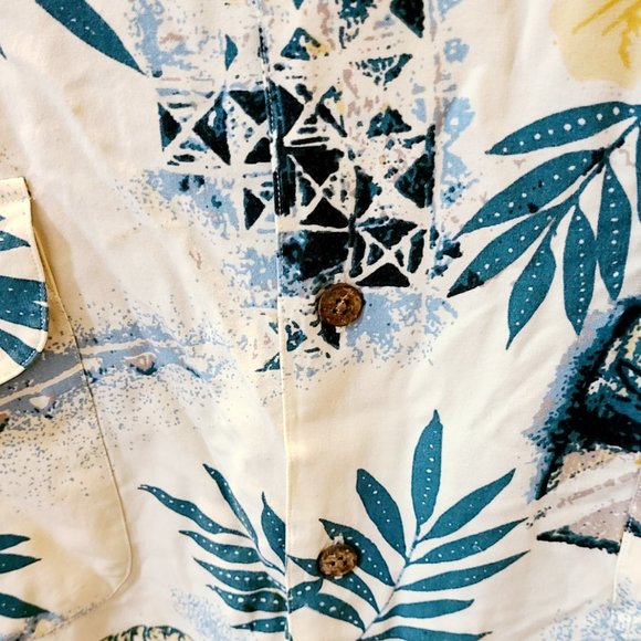 Vintage Roundtree & Yorke Shirt Mens Large Short Sleeve Hawaiian Fauna Casual 4X - Picture 6 of 8